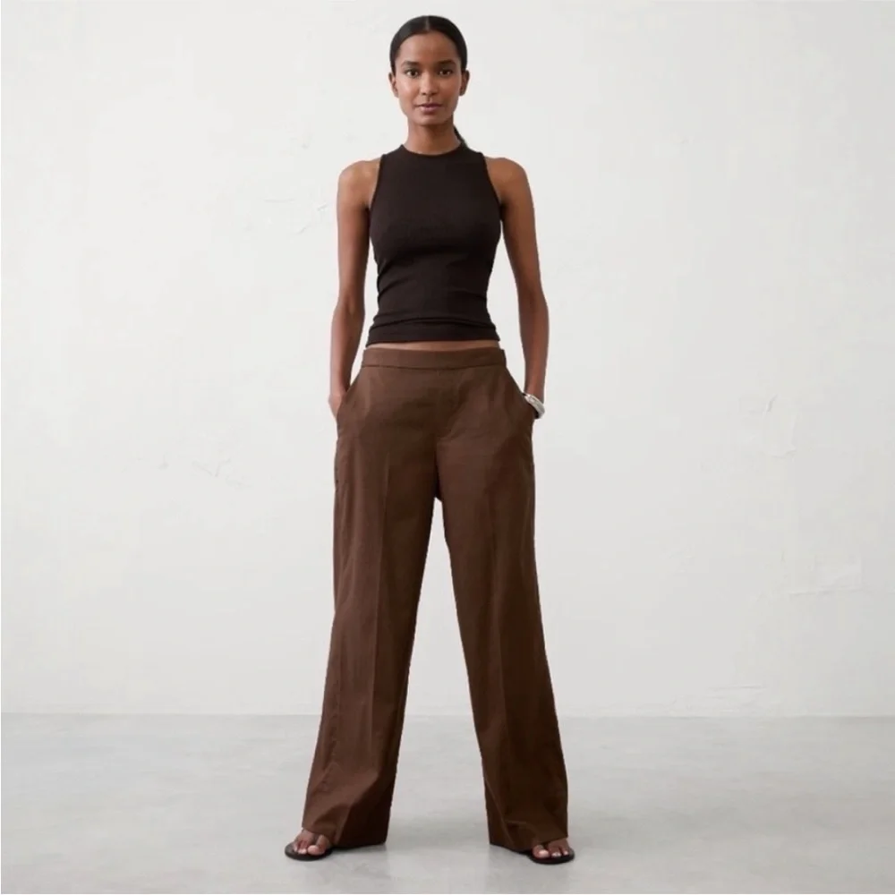 NEW! Banana Republic Hayden Wide-Leg Linen-Blend Pull-On Pant - XS & XL 🩷